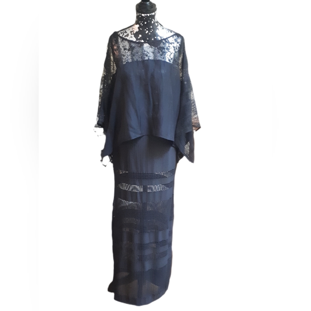New Zara Black Cutout Skirt Set